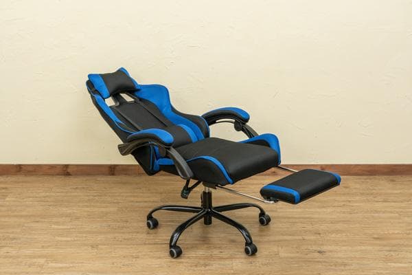 【新品・送料無料】フルフラットメッシュレーシングチェア　BK/BL/GR/RD