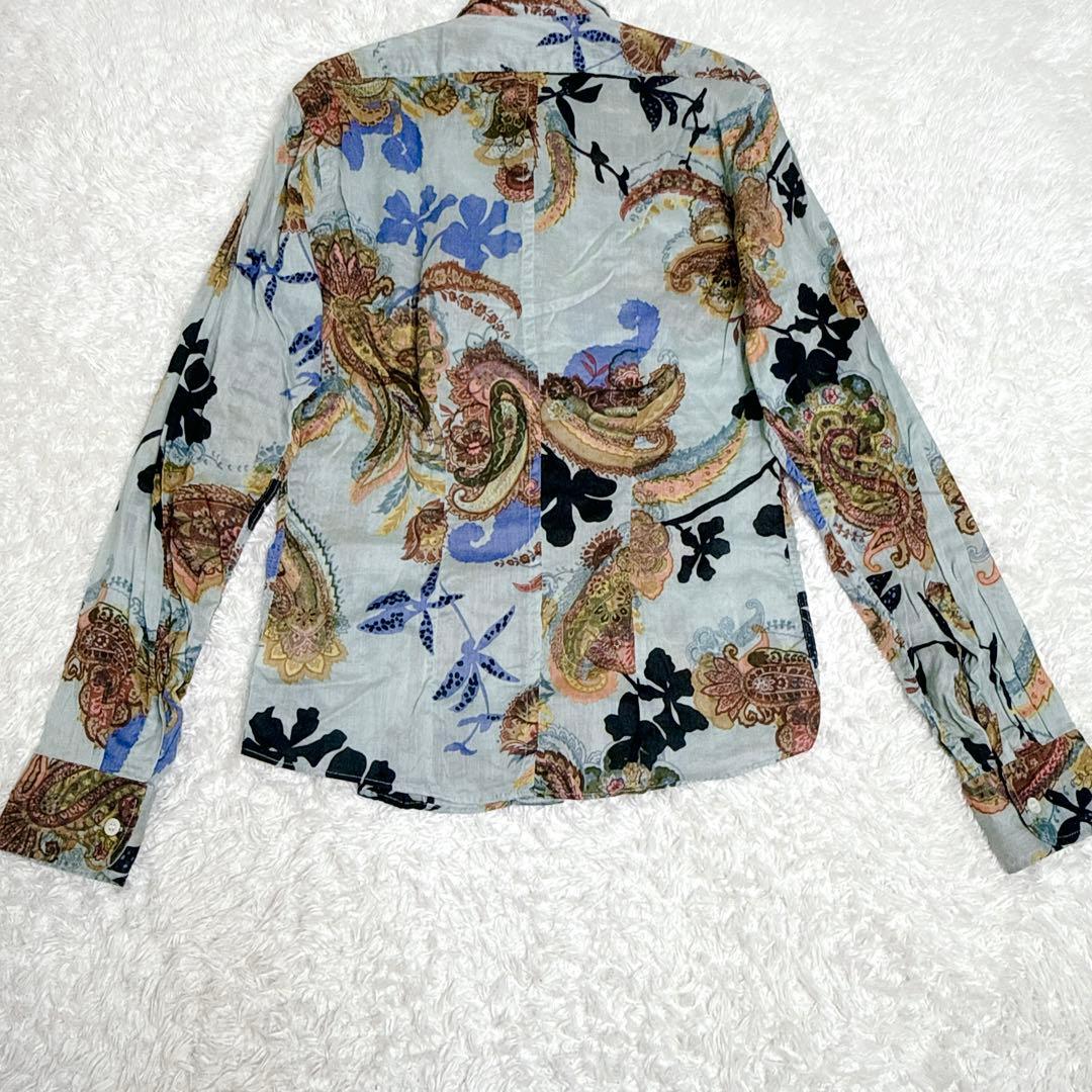 希少✨ DRIES VAN NOTEN 総柄 シャツ 長袖 ペイズリー ブルー