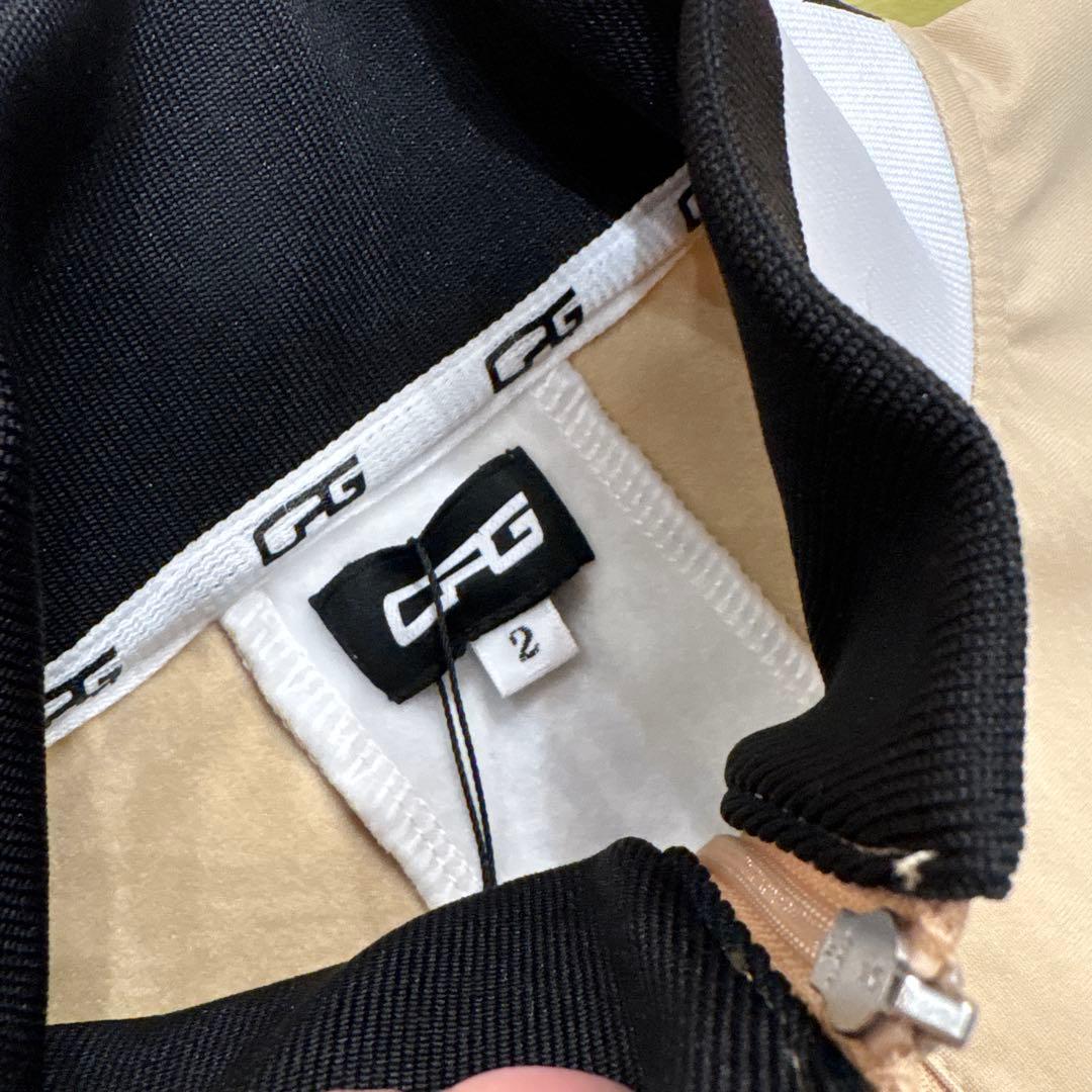 CPG GOLF ベージュ ハーフジップシャツ 2