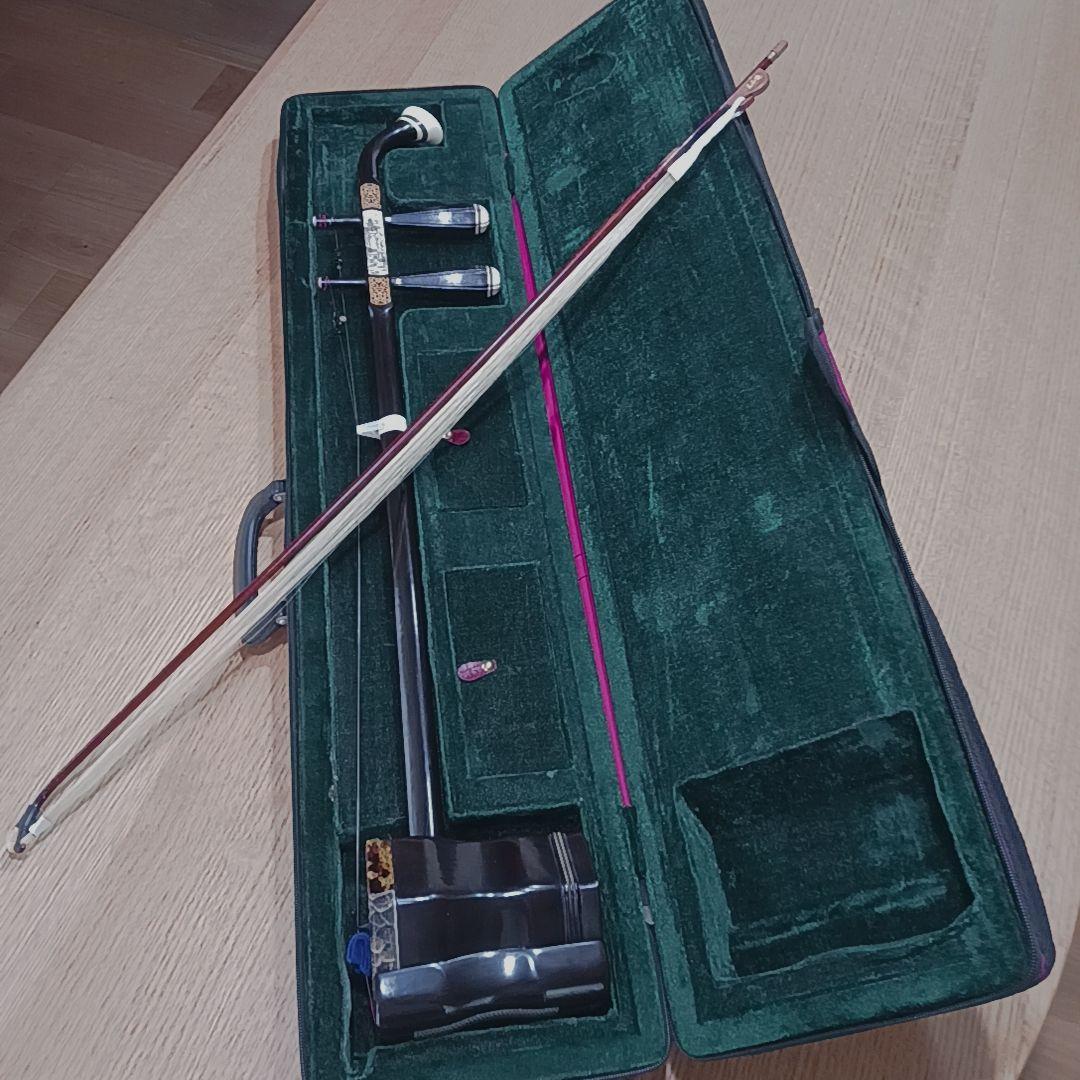 万菊根　紅木　二胡　弓・セミハードケース付きセット　中国楽器