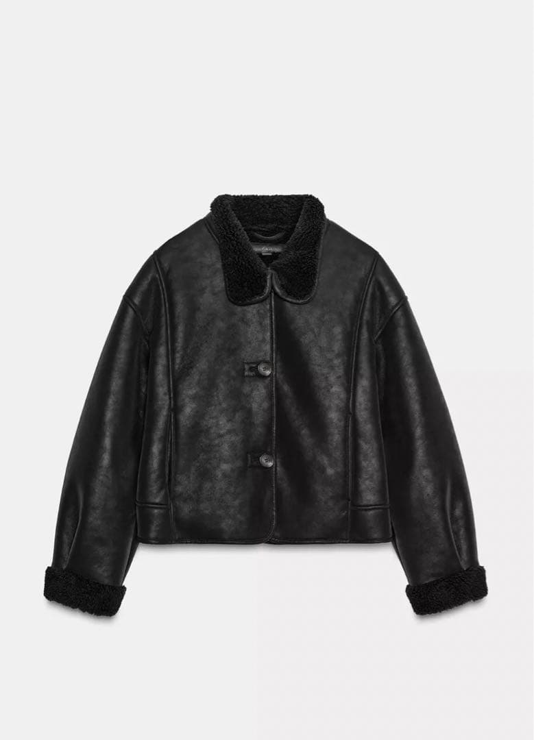 zara ダブルフェイス　フェイクスエードジャケット