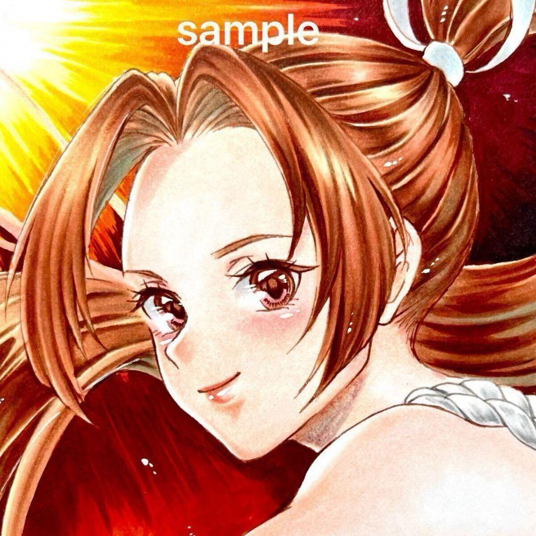 手描きイラスト 手描き 原画 直筆 A4 ケント紙 不知火舞 餓狼伝説 KOF