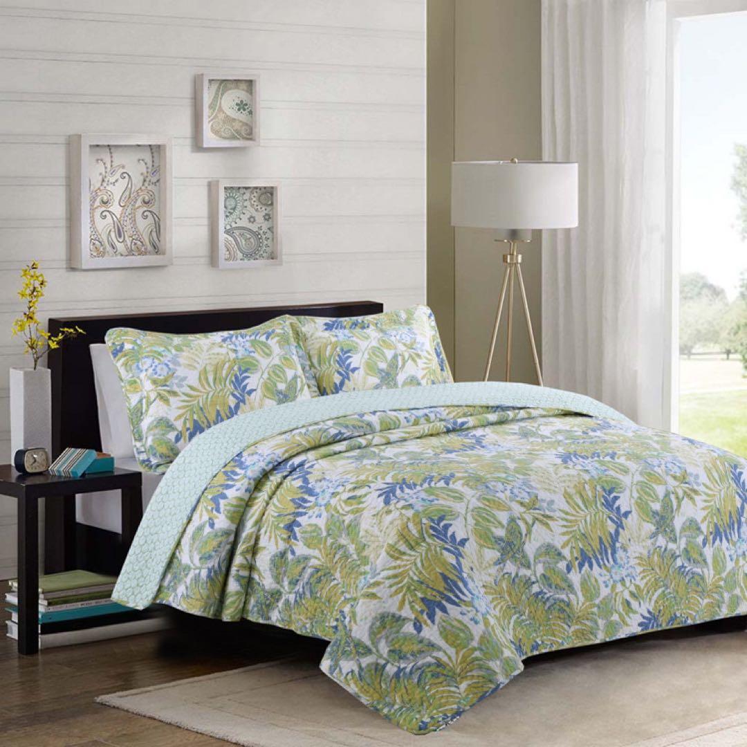 キルトベッドカバー3点セット綿マルチカバー キルティング 805