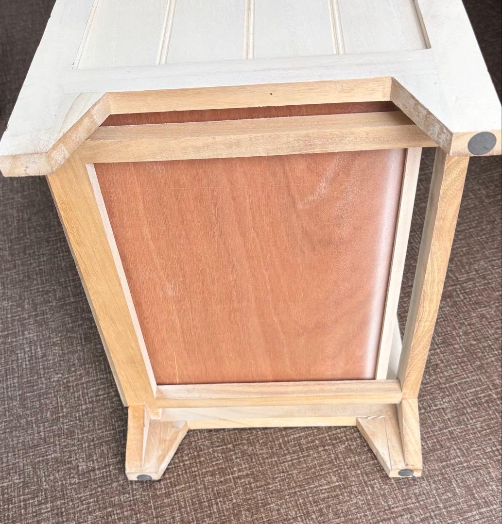 アンティーク風 5段チェスト シャビーシック ホワイト