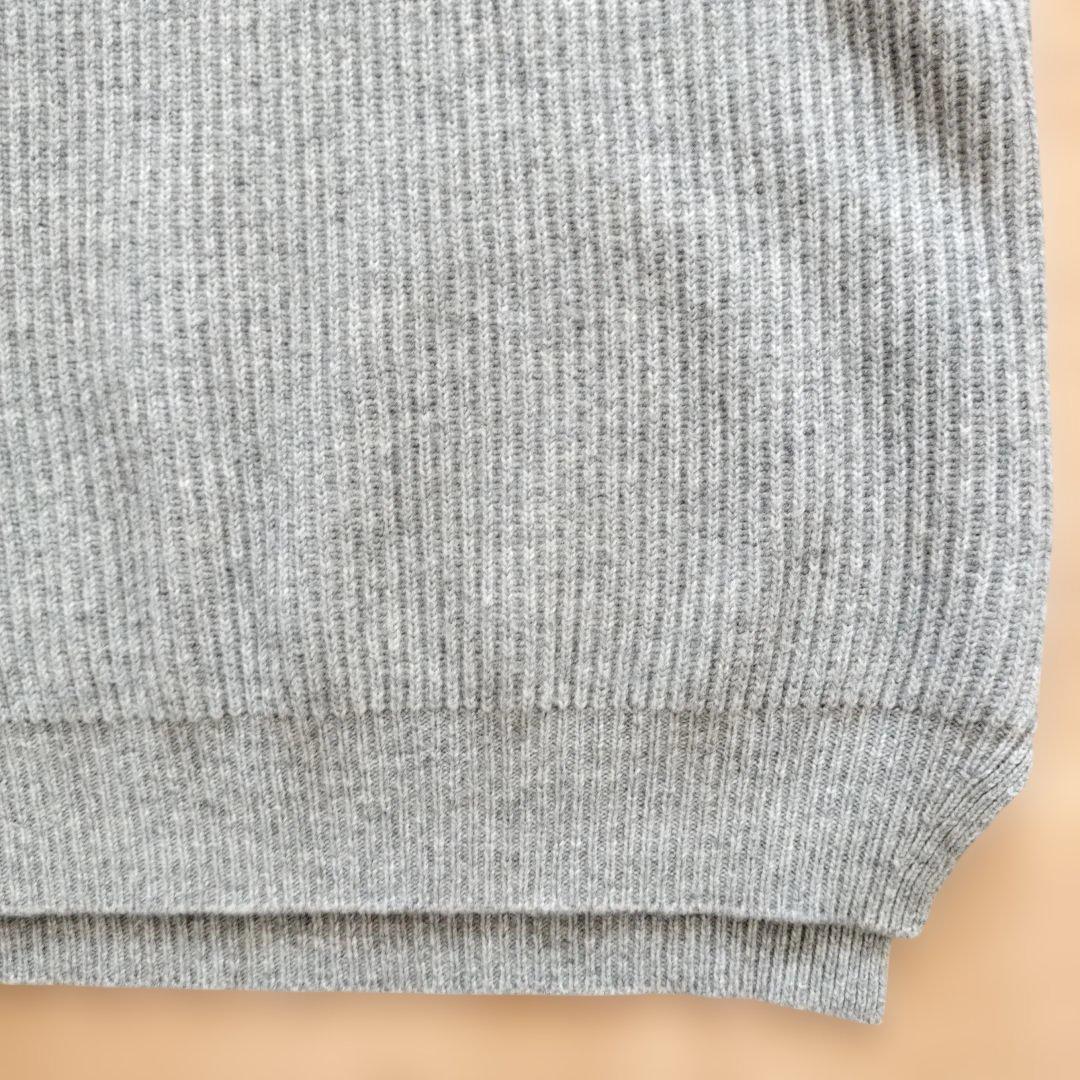 最終　ドゥロワー　drawer タートルネックセーター グレー カシミヤ　ニット