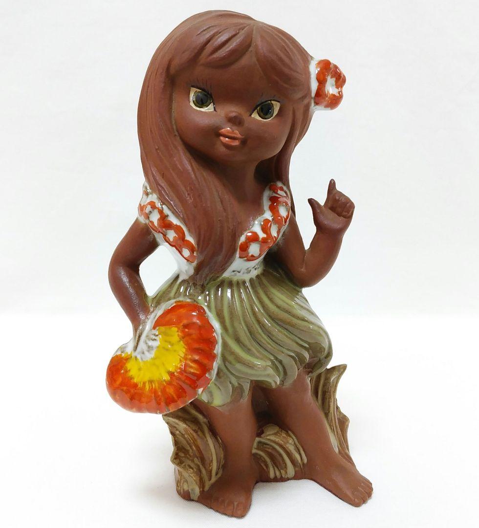 ハワイアン人形 フラドール置物❤︎1960年ハワイアンティーク・オリジナル人形