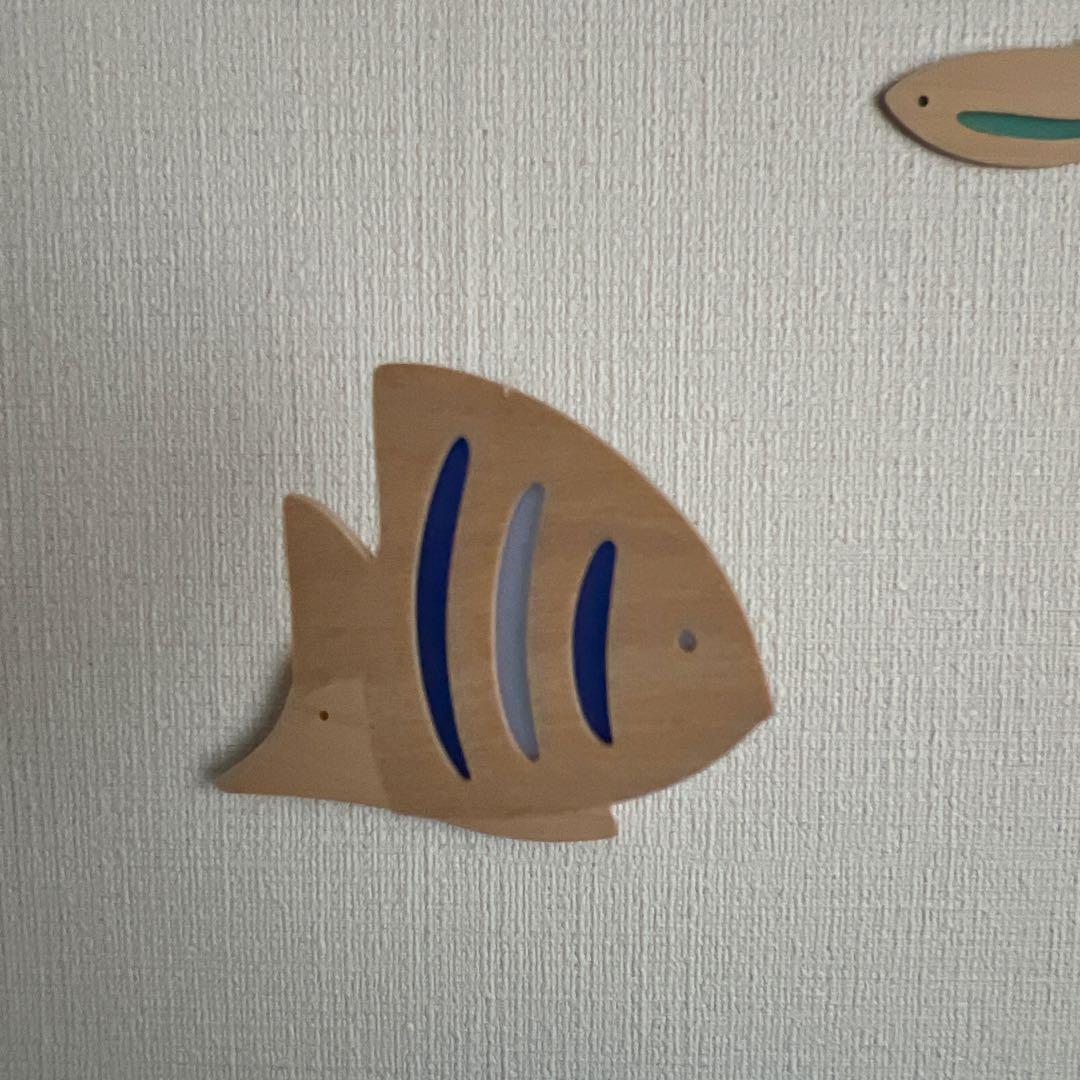 木製魚型モビール　おもちゃ美術館