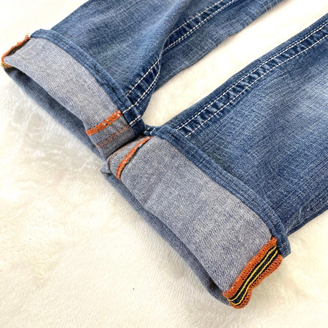 サカ ✨美品✨ フレア ブーツカット デニム ロゴ刻印 金具