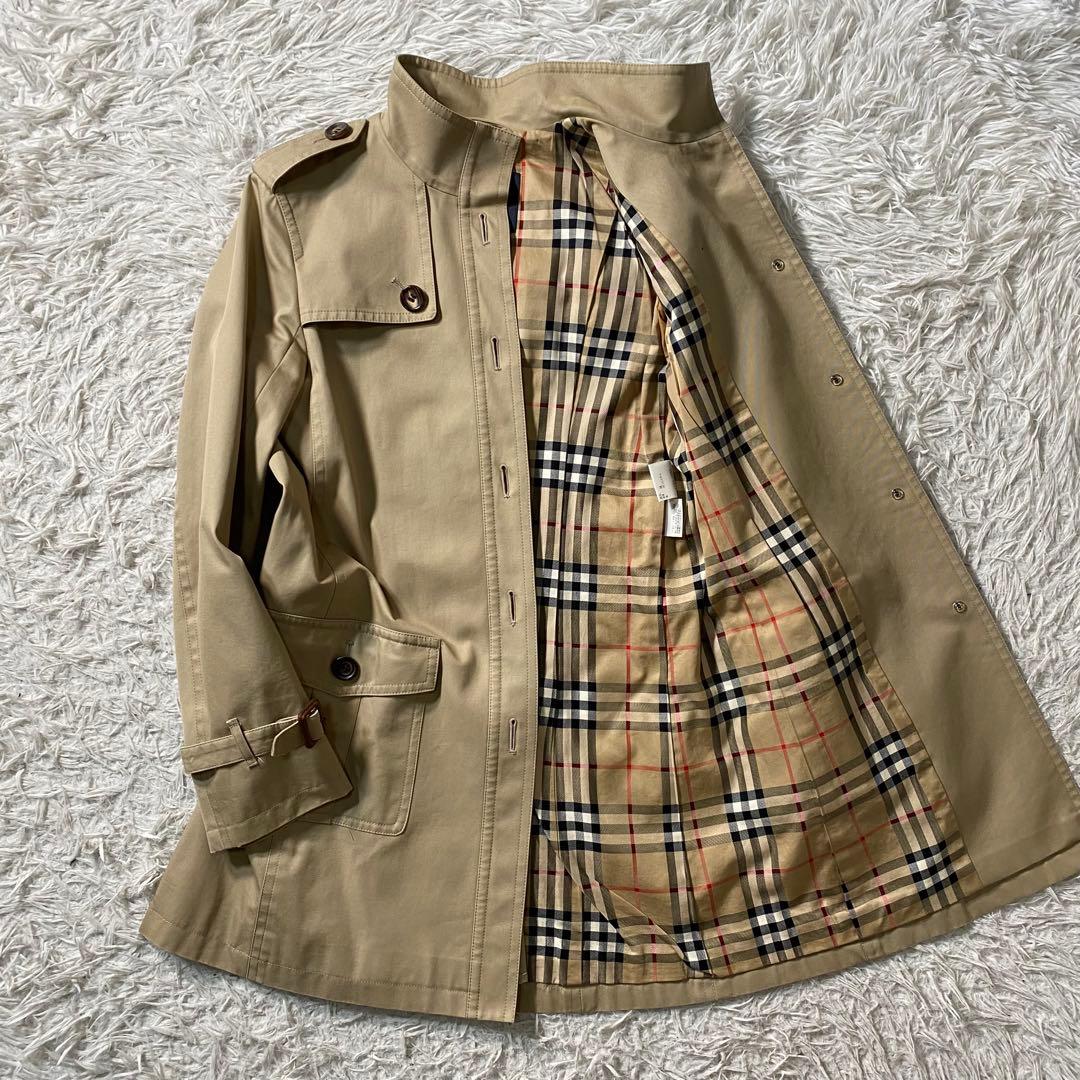 美品】バーバリーロンドン　トレンチコート　ノバチェック　40サイズ　シングル　L