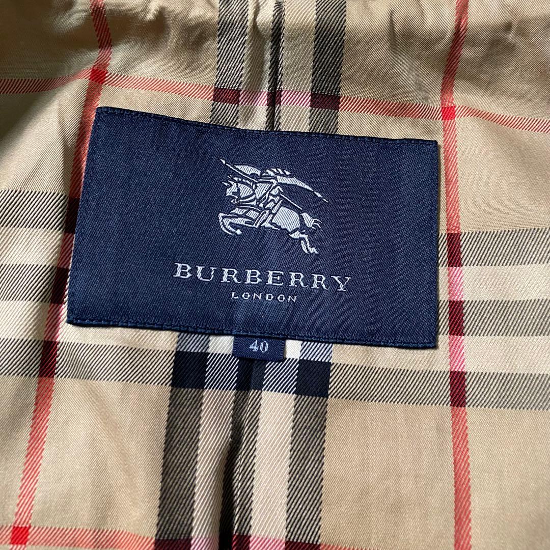 美品】バーバリーロンドン　トレンチコート　ノバチェック　40サイズ　シングル　L