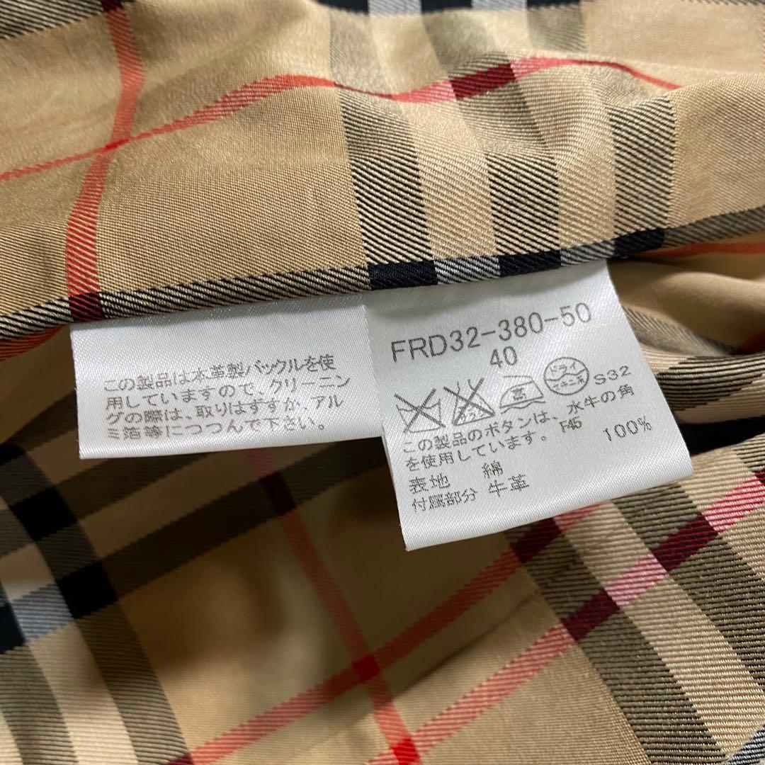 美品】バーバリーロンドン　トレンチコート　ノバチェック　40サイズ　シングル　L