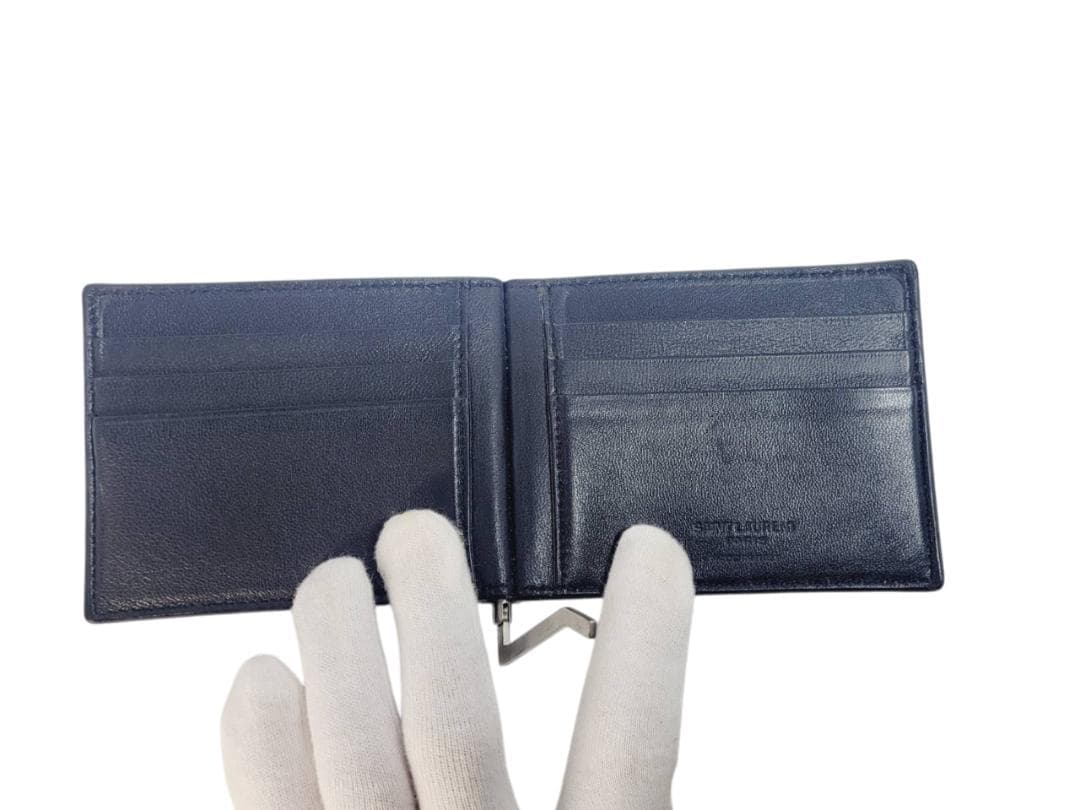 SAINT LAURENT サンローラン ビルクリップウォレット クロコ型押し