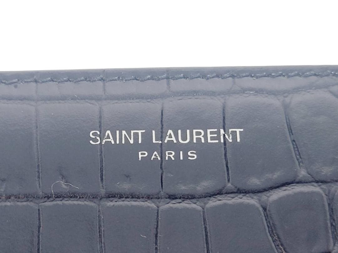 SAINT LAURENT サンローラン ビルクリップウォレット クロコ型押し