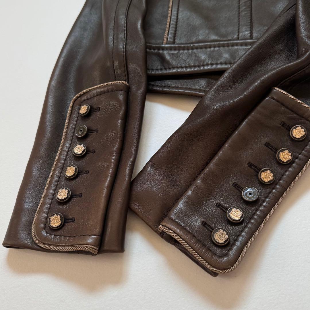 【未使用タグ付】ドルチェ&ガッバーナ レザーバイカージャケット 定価58万円