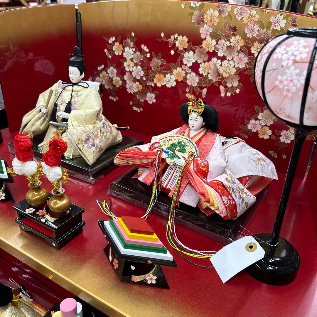 ＊ひな祭り＊雛人形＊木製収納五人三段飾り＊
