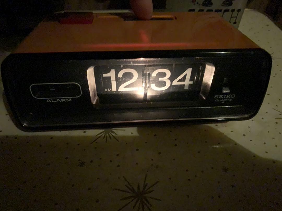 昭和レトロ　動作品　SEIKO セイコー　パタパタ時計　スペースエイジ　イームズ