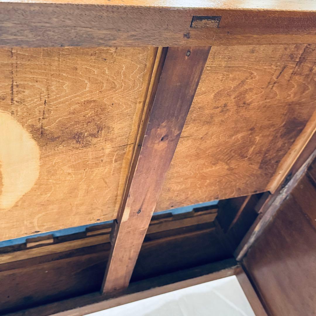 アンティーク 裁縫デスク 引き出し付き フェルト天板 大正レトロ 昭和レトロ