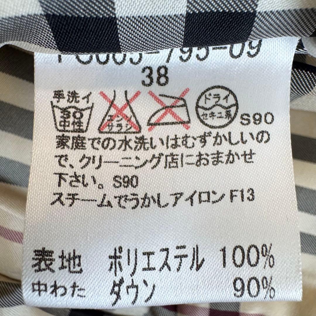 美品　バーバリーロンドン　ダウンベスト　ノバチェック　フード　ブラック　Mサイズ