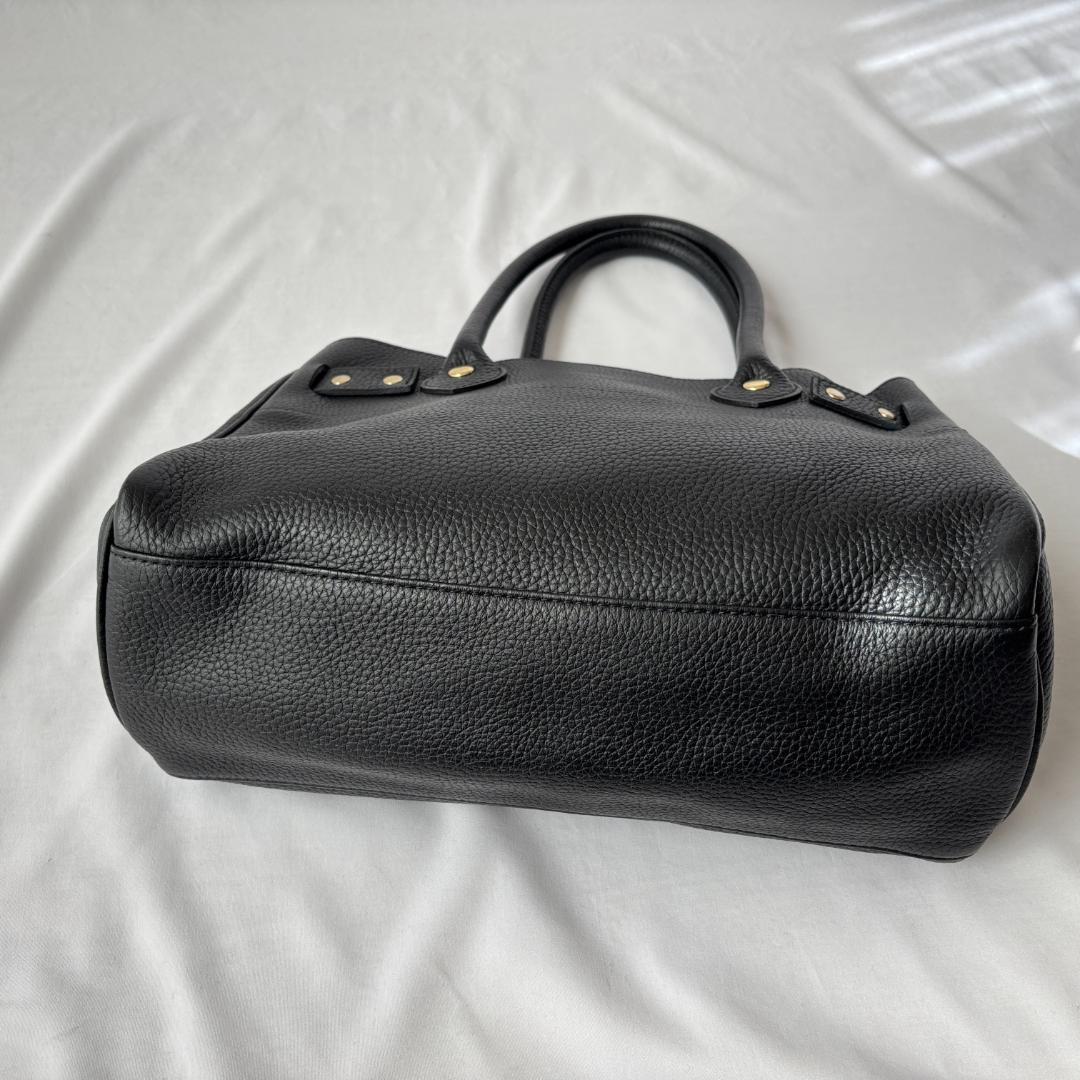極美品 シータパランティカ レザー トートバッグ シボ革 上品コーデ ブラック