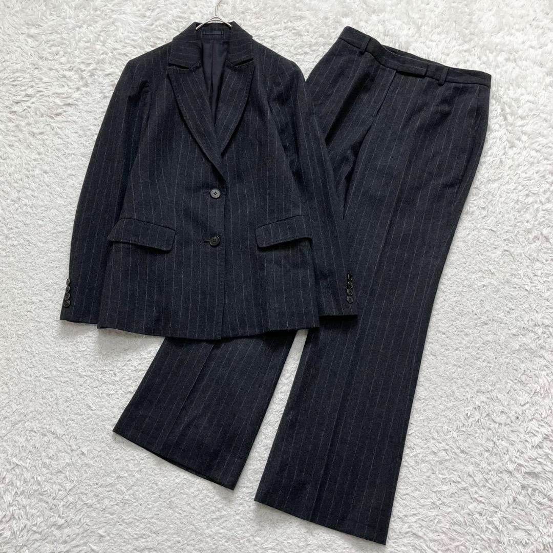 極美品✨バーバリーロンドン セットアップ スーツ フレアパンツ チャコールグレー