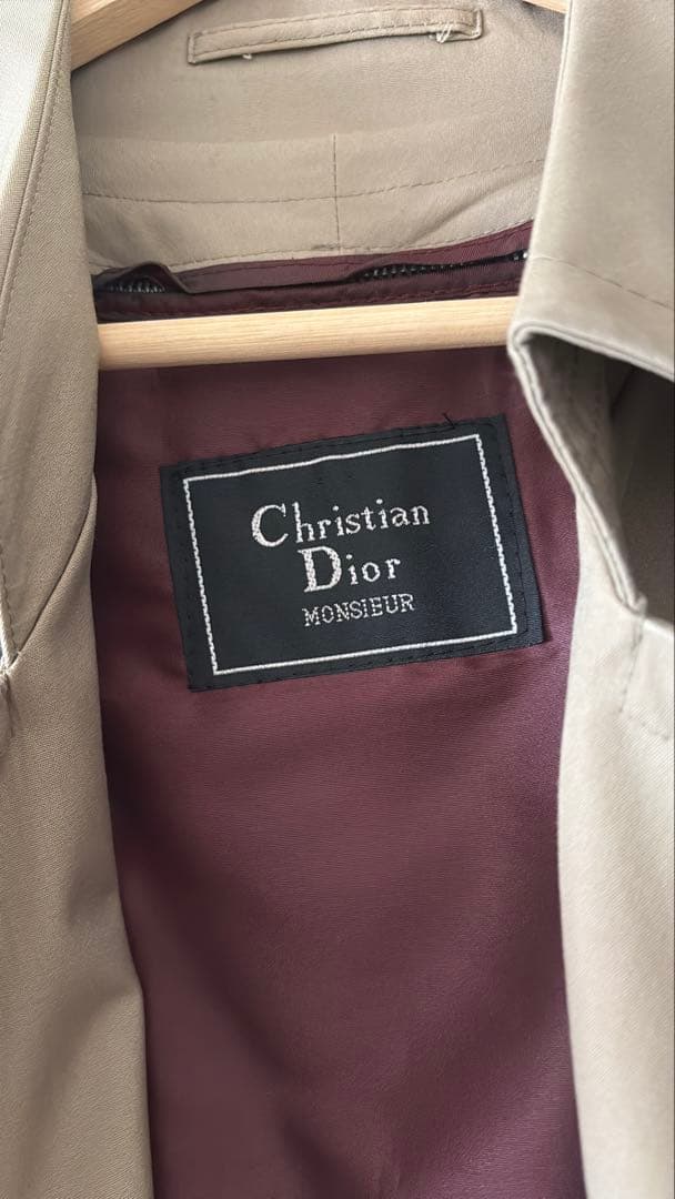 Christian Dior ダブルブレスト トレンチコート ライナー付き