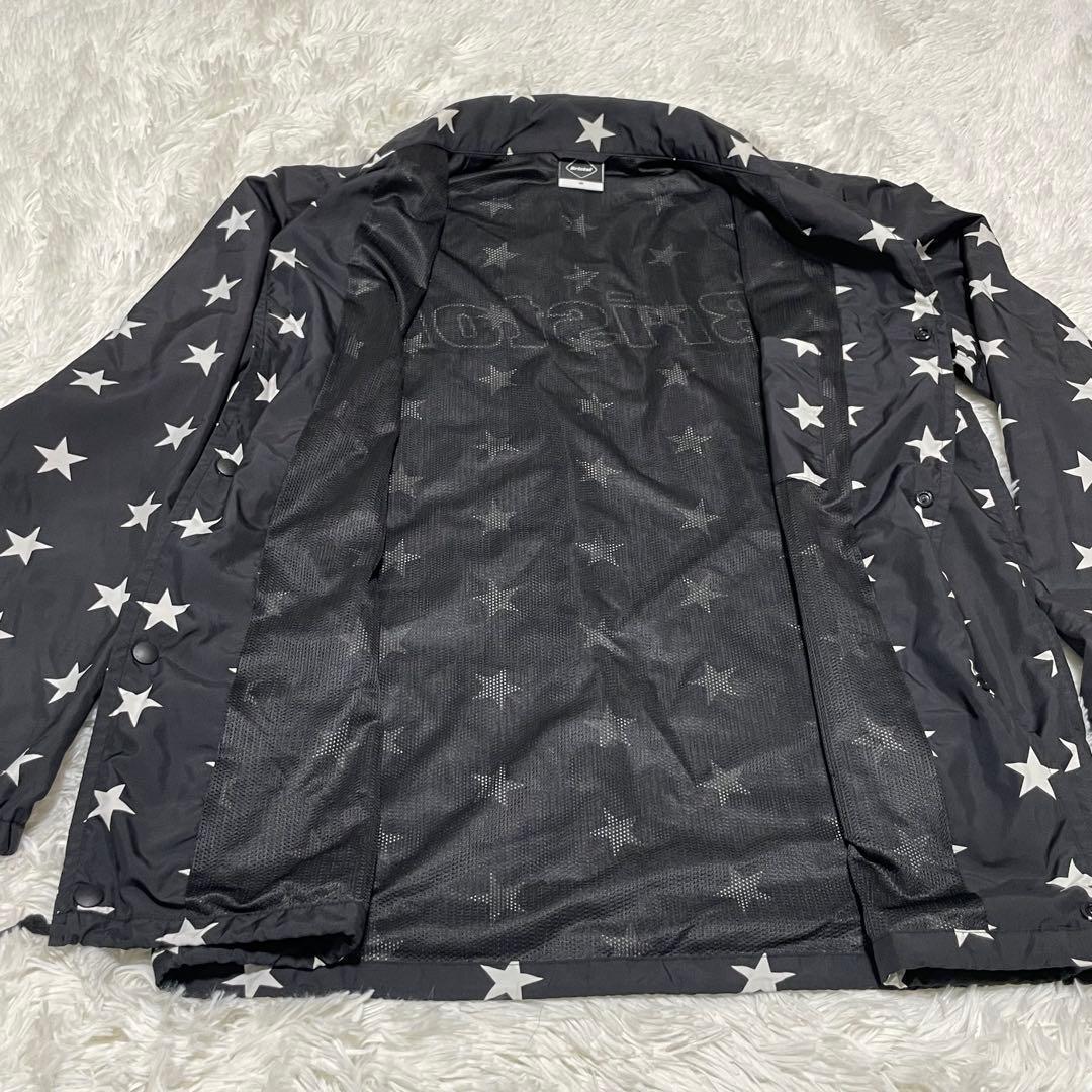 F.C.R.B.　コーチ ジャケット　スター柄　M　ブラック　アウター
