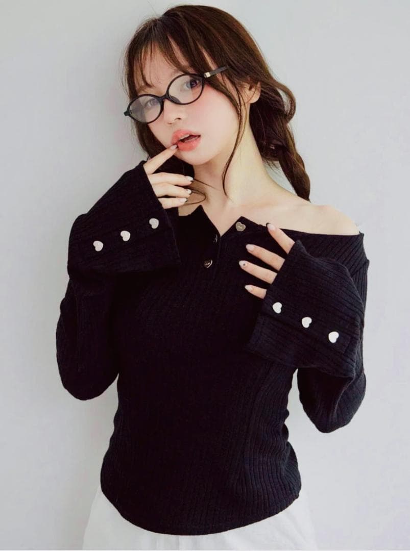 【納品書有】andmary Dorothy heart tops アンドマリー