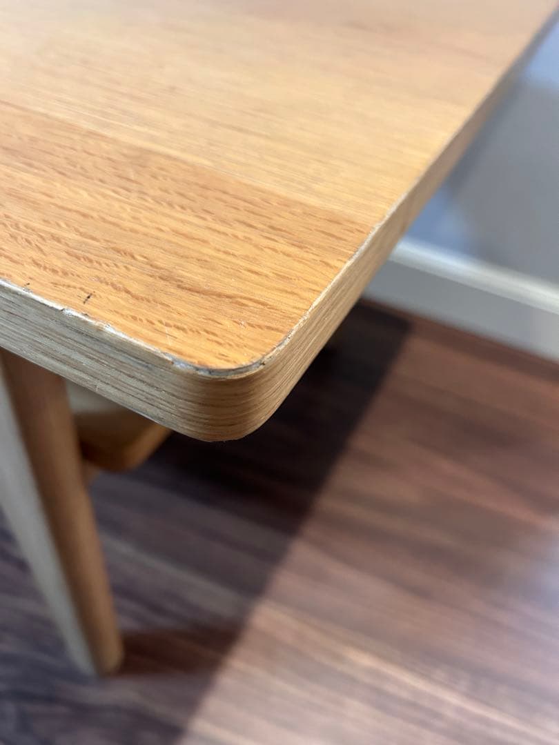 unico 木製センターテーブル ガラス天板付き