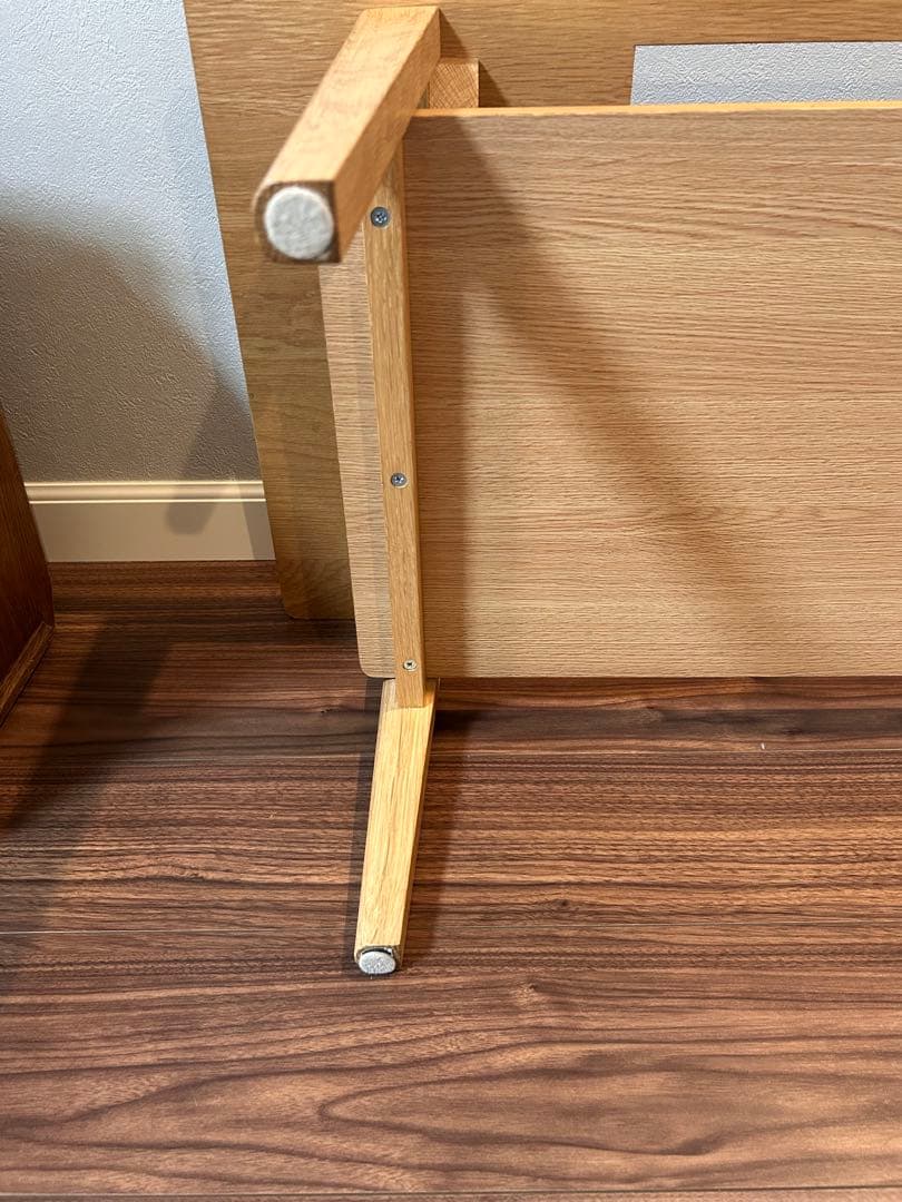 unico 木製センターテーブル ガラス天板付き