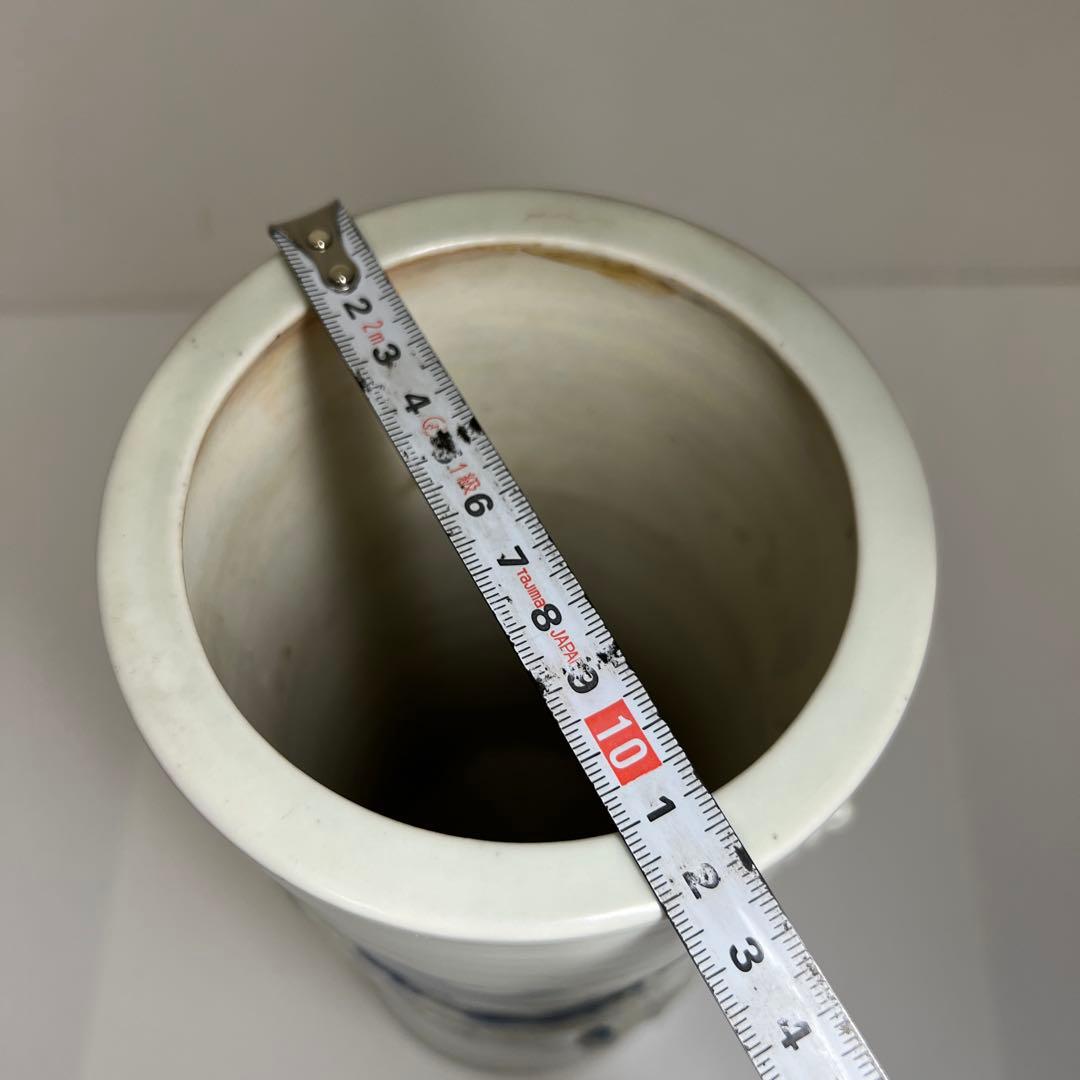 江戸時代　平戸焼　龍浮彫花瓶　高さ約33㎝　本Y7-0702⭐︎1Fトコエサ