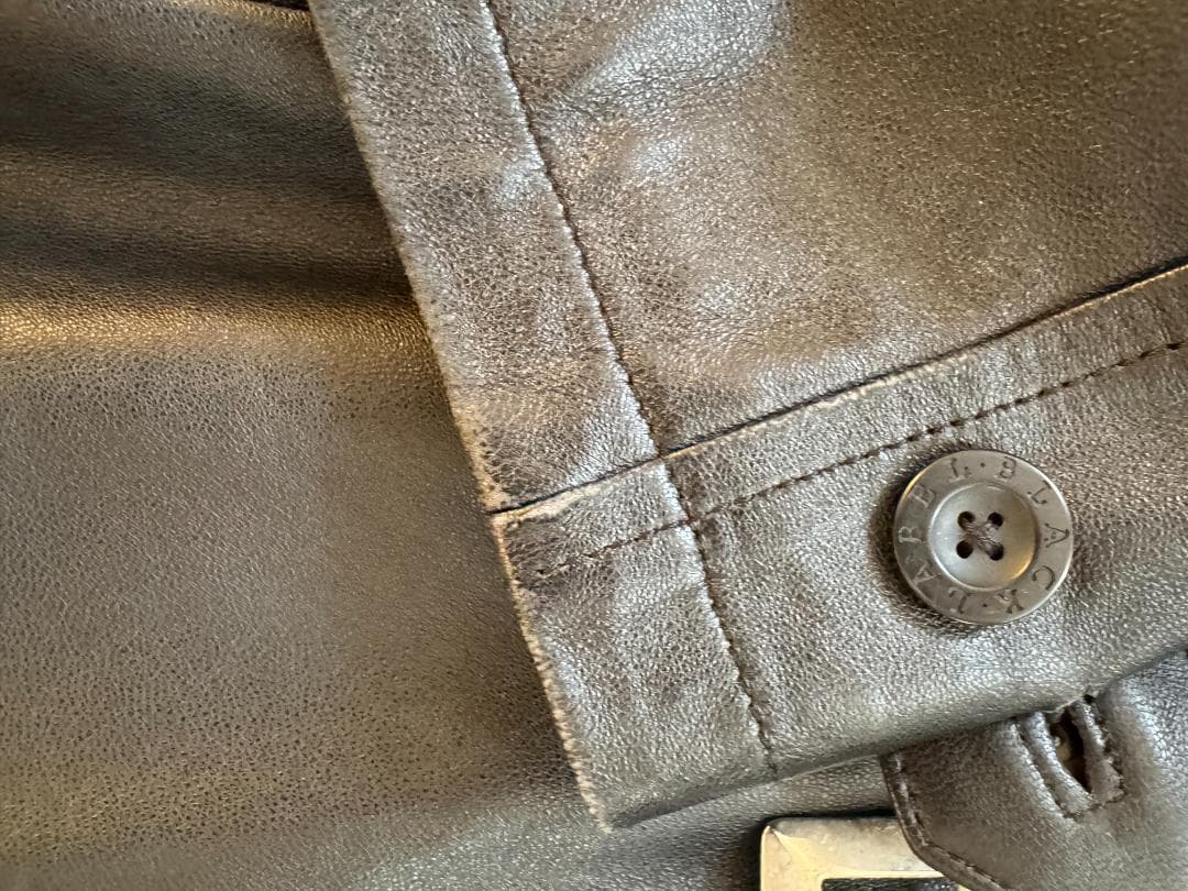 バーバリーブラックレーベル ラムレザー コート M