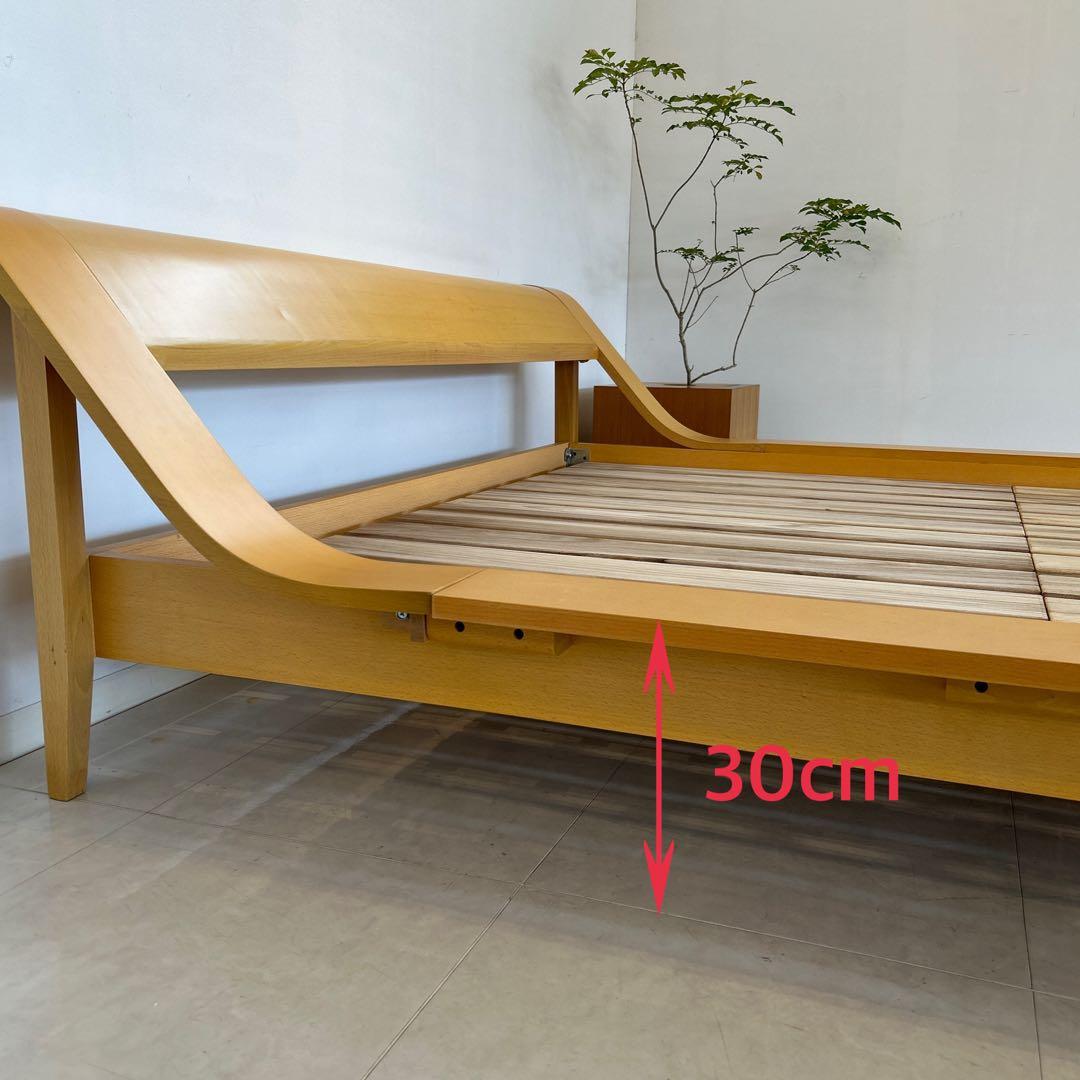 新品・アウトレット★ワイドダブル ベッドフレーム シンプル すのこ