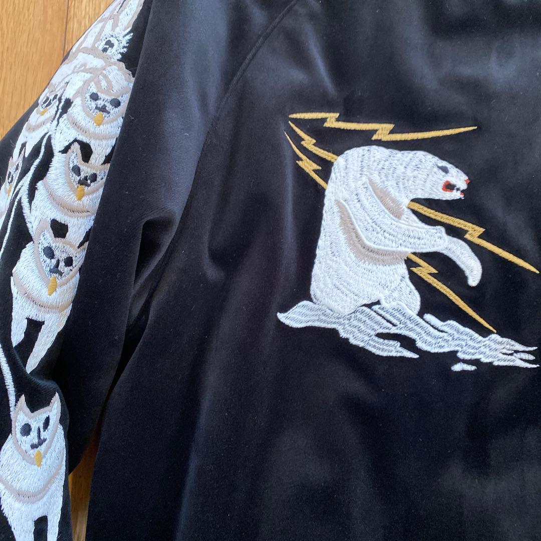 HOUSTON アラスカジャン X-LARGE 黒　別珍　売り切れサイズ希少