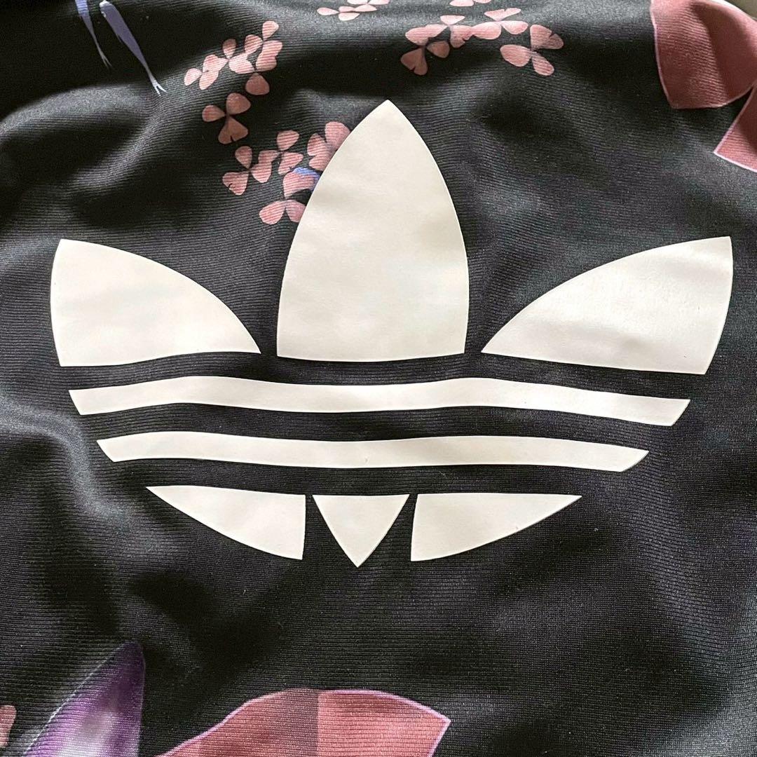 【美品】adidas トラックジャケット トレフォイルロゴ 花柄 L