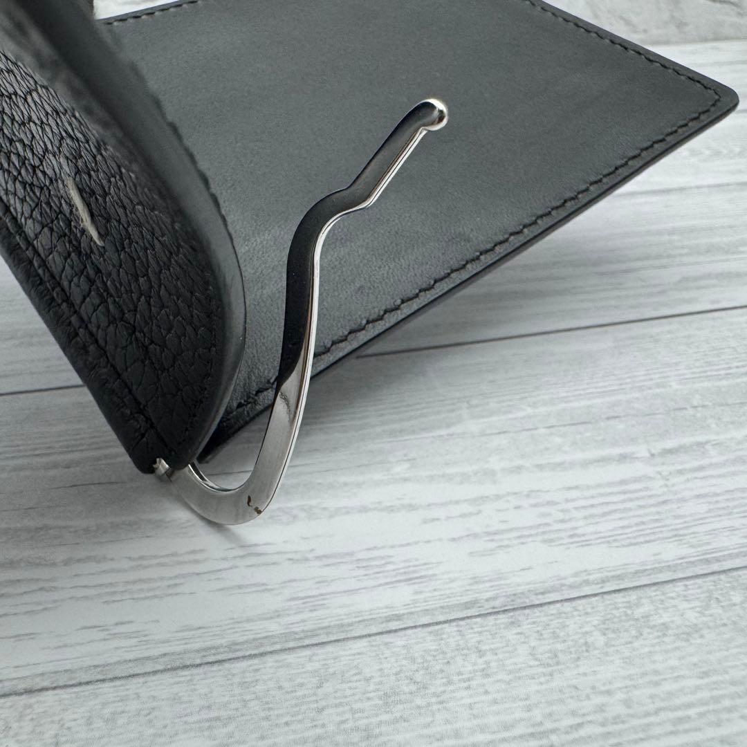 【極美品】メゾンマルジェラ 4ステッチ マネークリップ レザー ブラック