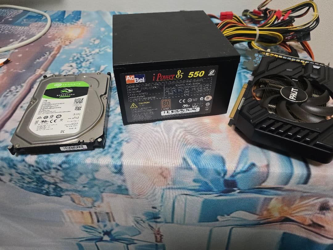 GTX 1660S HDD 2TB 電源ユニット ケース　4点セット