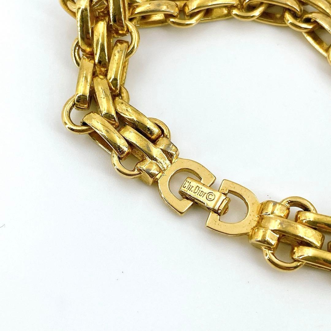 【美品】クリスチャン ディオール Dior チェーン ブレスレット ゴールド