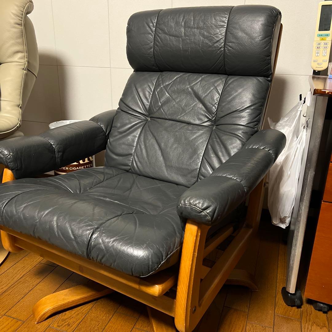 冨士ファニチア FUJI FURNITUREリクライニングチェア 本革