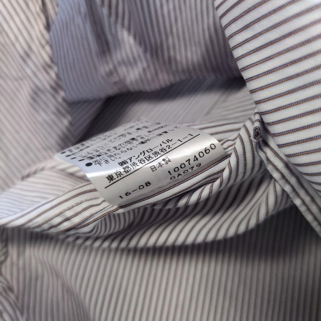 マーガレットハウエル　日本製　メンズ　ストライプシャツ　コットン