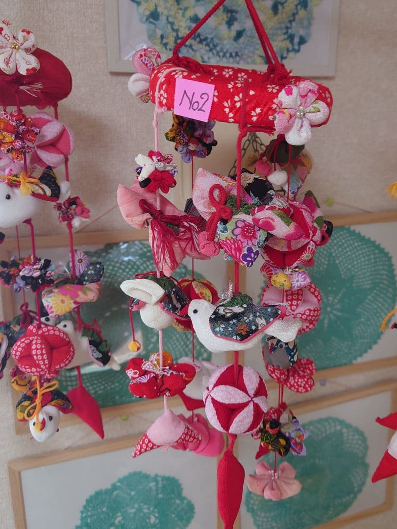極美品　ハンドメイドひでばあちゃん作の縁起物のつるし雛　No.2