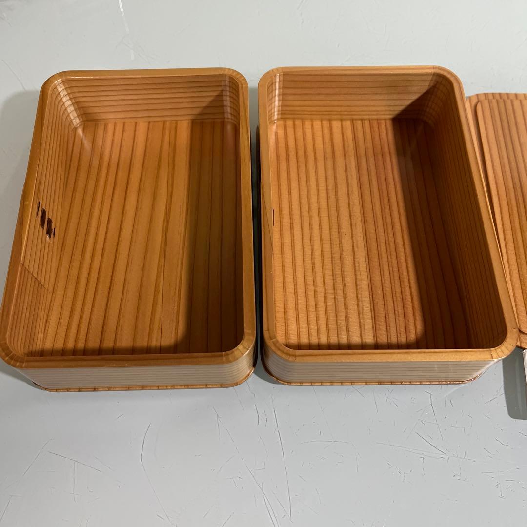 大舘　曲げわっぱ　隅丸二段弁当箱