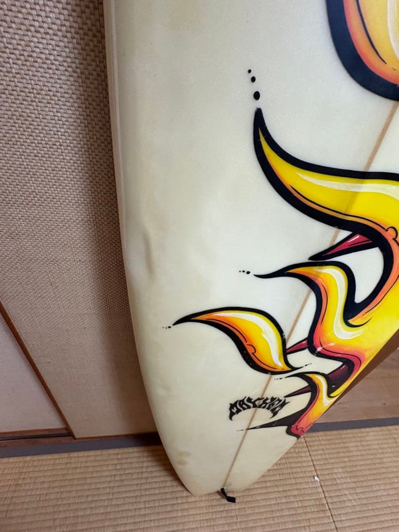 メイヘムサーフボード 炎デザインフィッシュ