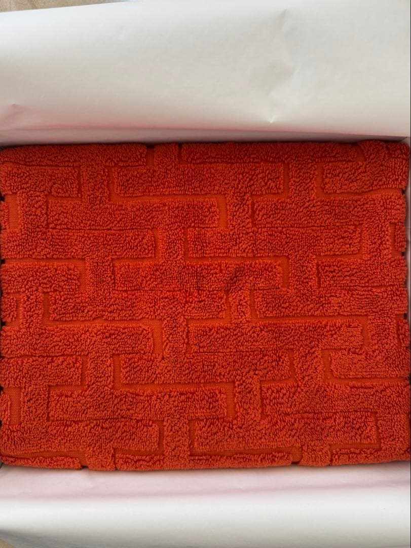 新品未使用　エルメス　ゲストタオル　≪ステアーズ≫ オレンジ