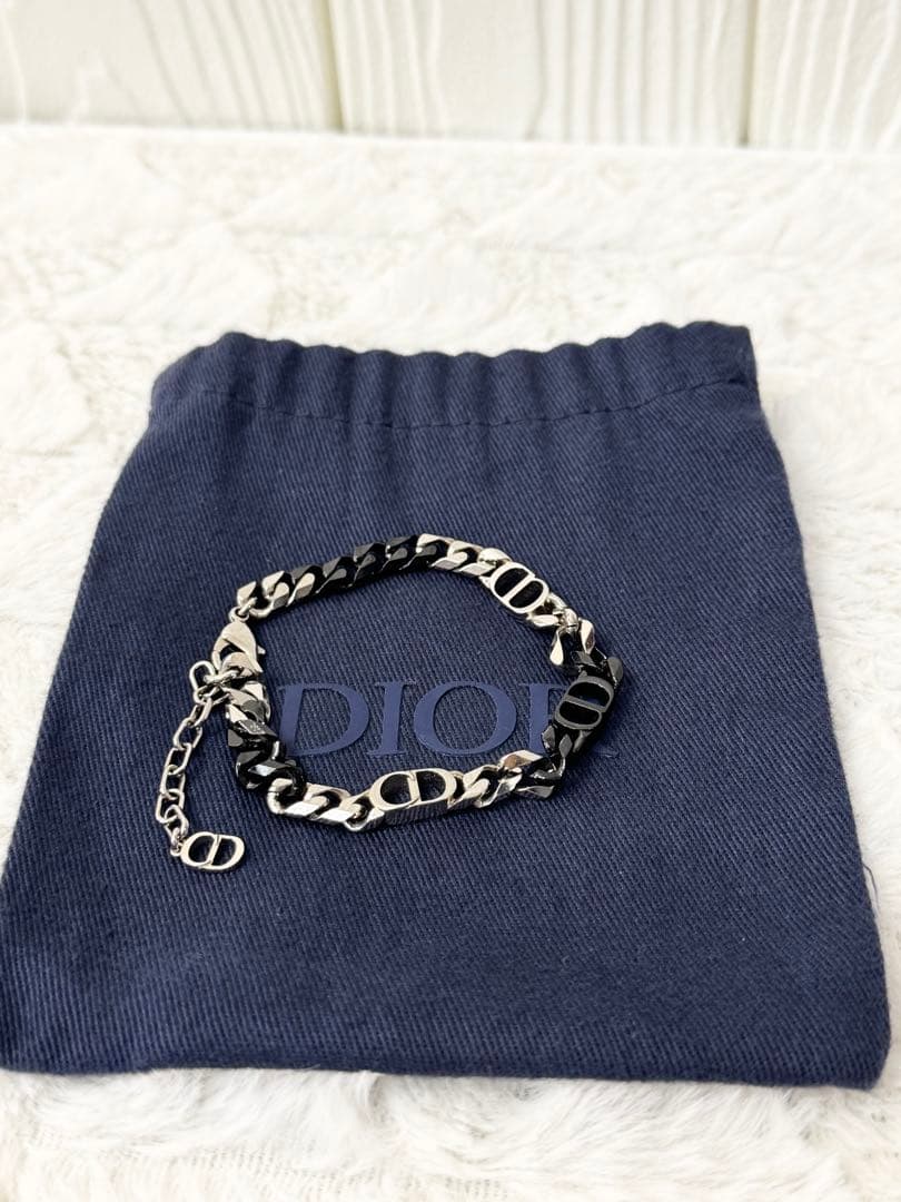 極美品 Dior ディオール メンズ CDアイコン チェーンリンク ブレスレット