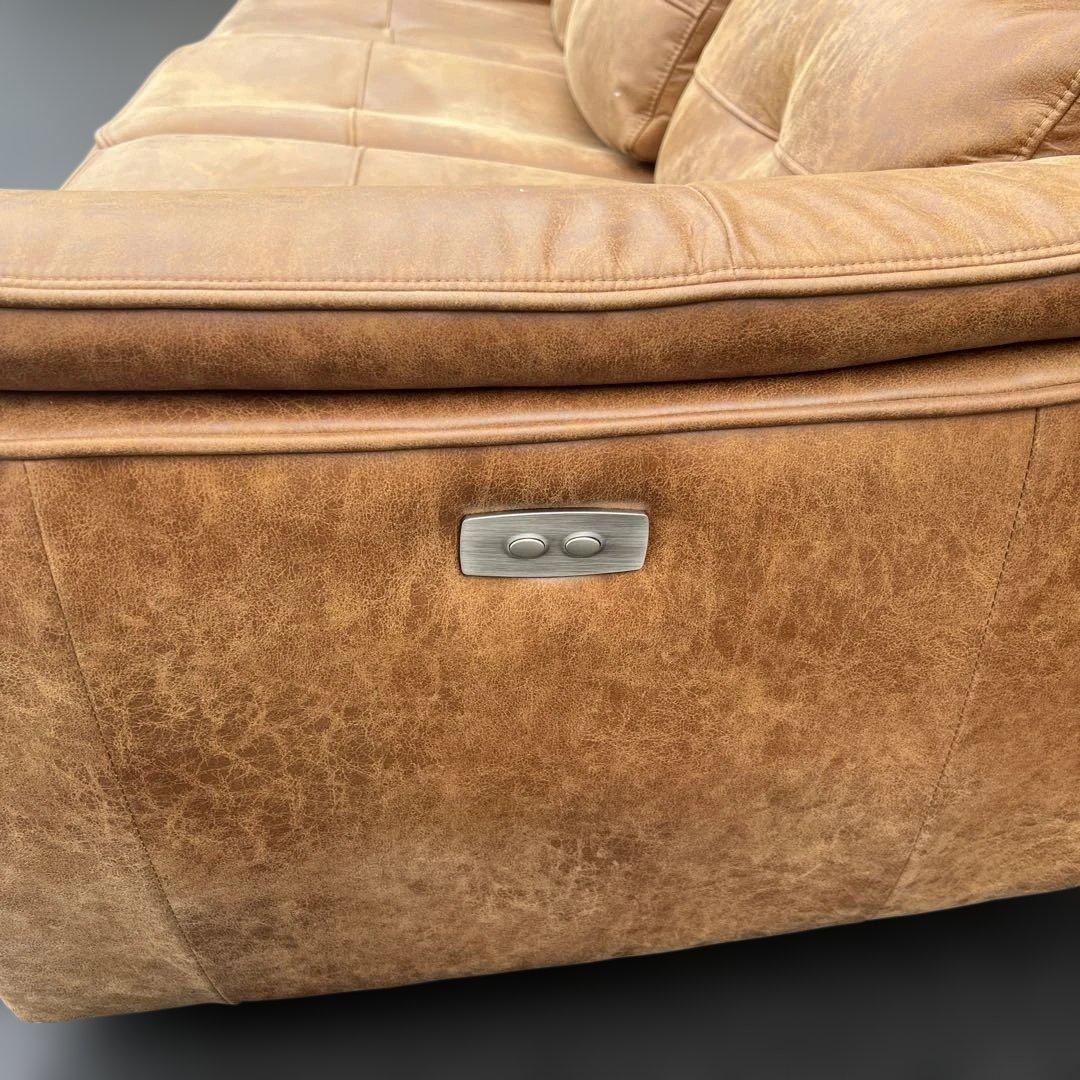 ⭐︎極美品/関家具 /３人掛け/北欧 /リクライニング電動ソファー /定価35万