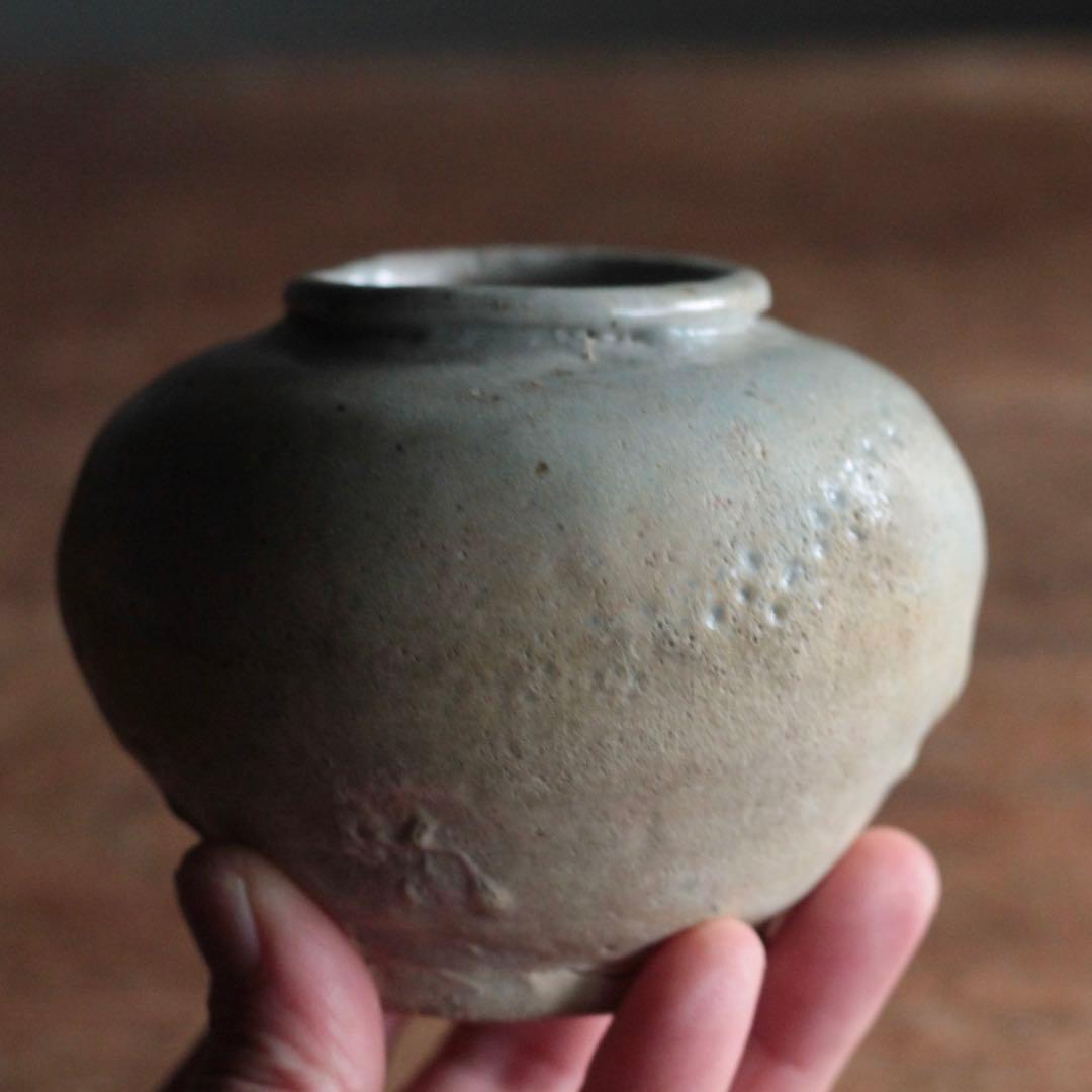 李朝 堅手 小壺 李朝壺 朝鮮美術 古美術 古道具 アンティーク 壺