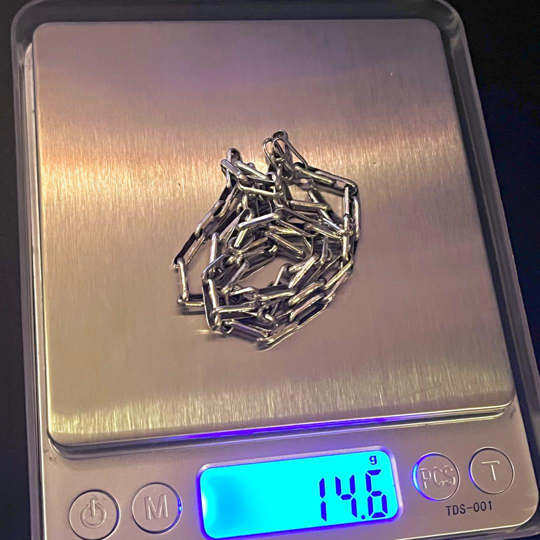 ハンドメイド ナバホチェーン 57cm インディアンジュエリー シルバーチェーン