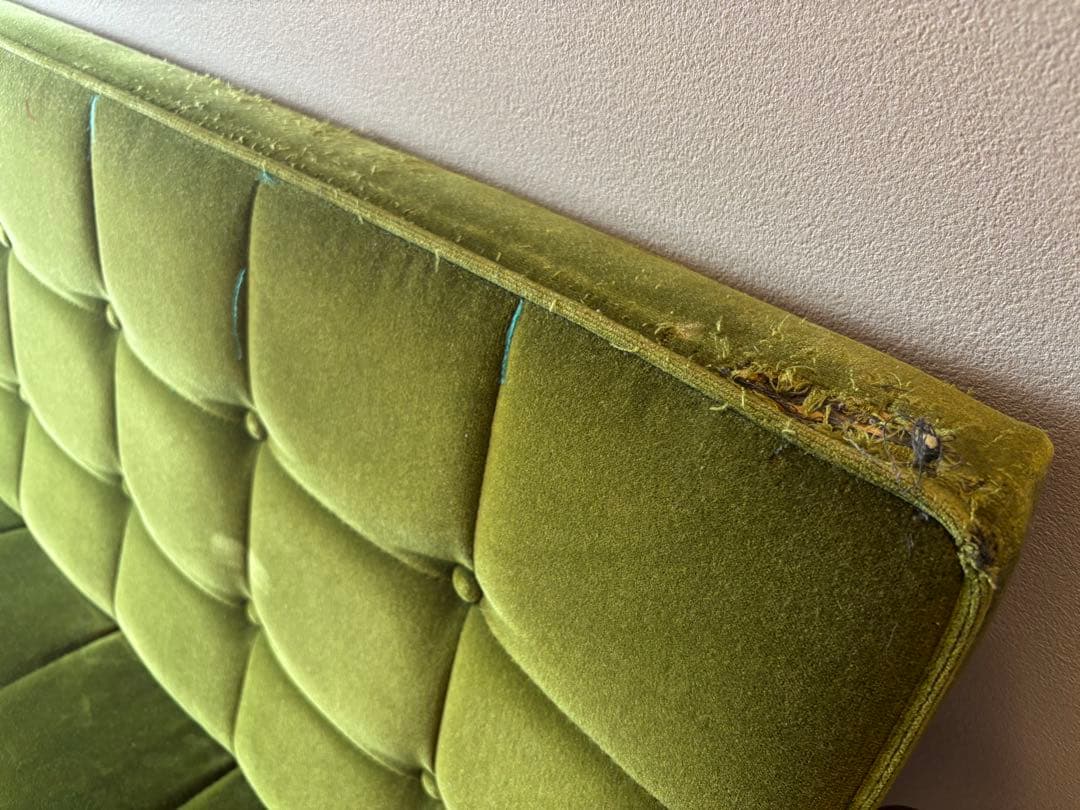 【オマール】カリモク60 kチェア2シーター モケットグリーン