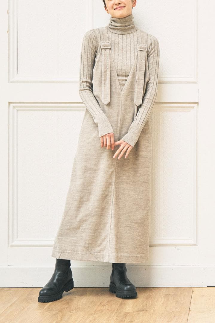 プリスティン サロペット ジャンパースカート 調整可能ストラップ コットン