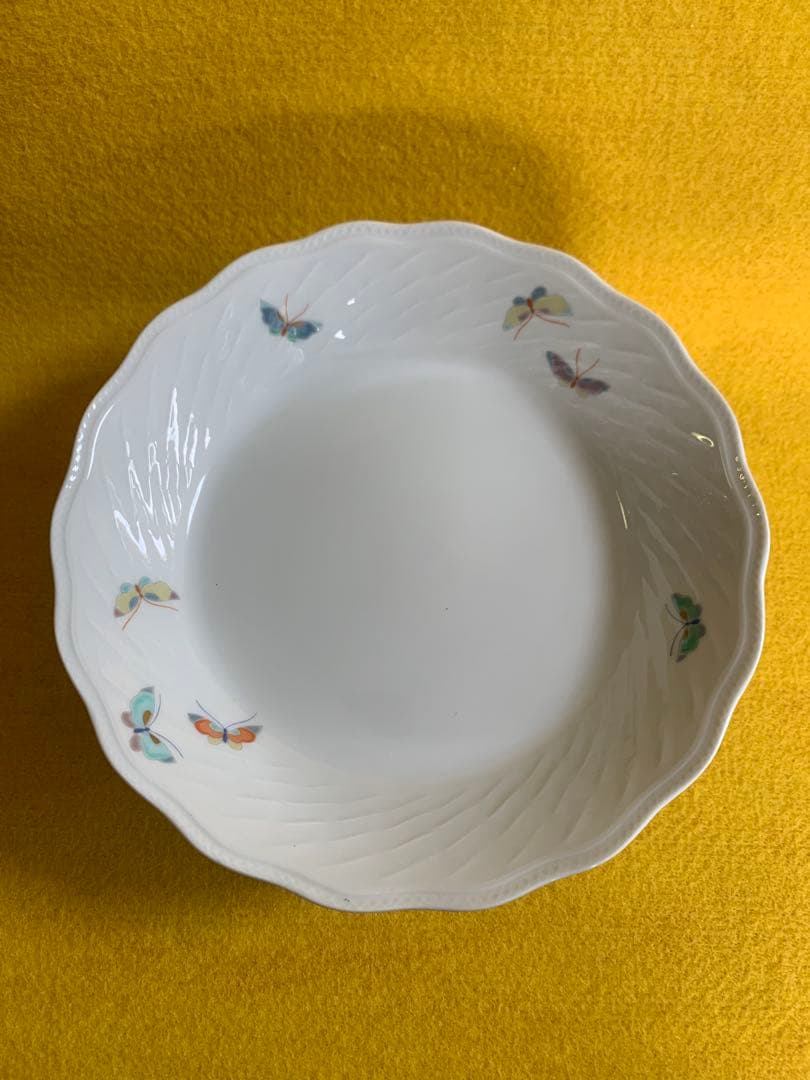 深川製磁 蝶紋様柄　深皿5枚